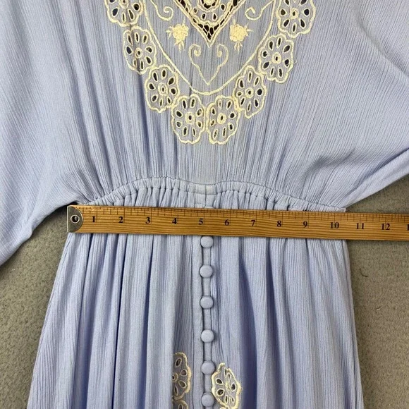 FillybooI Believe in Unicorns Long Maxi Dress Eyelet Bohemian Boho XS